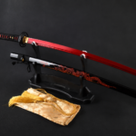 40'' Red Dragon Katana Japanese Samurai Razor Sharp Sword Damascus Folded Stee