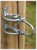 Field Gate Animal Safety Self Locking Catch Kit With Double Leg Striker & Screws