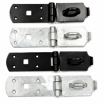 Heavy Duty Hasp & Staple Door Gate Latch Catch 8" & 10" in Black I Galvanised