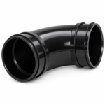 110mm Solvent Soil 92.5 Degree Double Socket Bend - Black