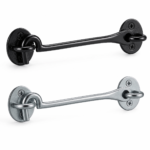 Cast Iron Cabin Hook and Eye 3" to 12" Heavy Duty Plain Latch Black Galvanised