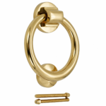 Ring Door Knocker Victorian Style Solid Brass Polished Brass