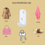 Coat Hooks Wall Mounted Single Robe Door Clothes Hat Hangings For Kitchen Office  SCO - Image 3