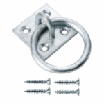 Ring on Plate Welded Strong Rings Galvanised Binnacle Marine Stable Equestrian