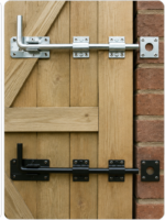 Garage Gate Drop Bolt Shed Barn Stable Sliding 12" 18" 24" Heavy Duty Black Galv - Image 2