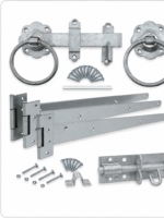 Side Gate Fixing Kit Ring Latch Brenton Bolt Tee Hinge 18" (3) Garden Gate Galv