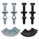 Bolt and Screws For Hook and Band Black Zinc Plated For Secure Gate and Doors