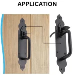 Gothic Suffolk Latch Heavy Duty Garden Gate Thumb Catch in Black BZP with Screws - Image 2