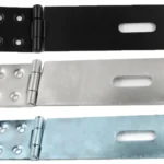 Safety Hasp & Staple Security Door Gate Shed Padlockable 3", 4.5", 6" Black Bzp