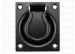 Cellar Flap Trap Door Ring Pull Handle 100mm Black Flush Recessed Handle