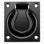 Cellar Flap Trap Door Ring Pull Handle 100mm Black Flush Recessed Handle