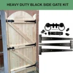 Side Gate Fixing Kit Ring Latch Brenton Bolt Tee Hinge 12" (3) Garden Gate Black - Image 2