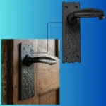 Black Antique Classic Isabella Lever Lock / Latch Door Handle Set with Fixings - Image 2