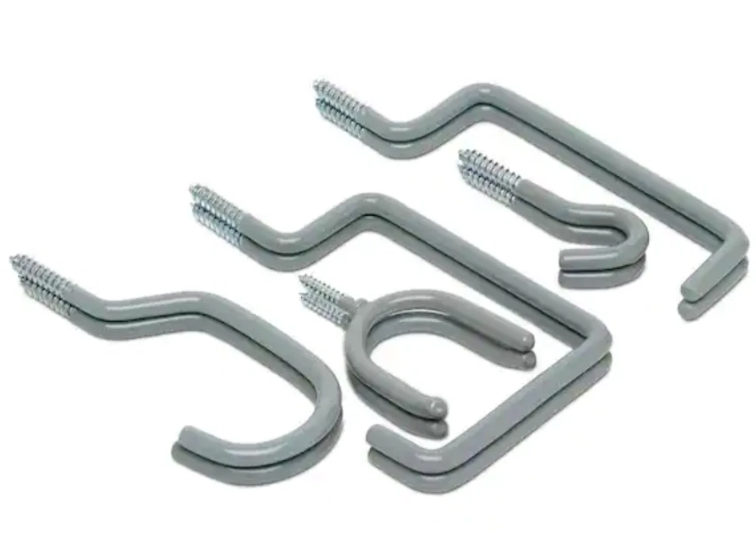 s-l1600 Multi-Use Assorted Storage Vinyl Coated Steel Screw-In Hooks Value Pack 10PK - Image 1