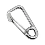 MARINE CITY Grade Stainless Steel Wire Gate Carabiner Spring Snap Hook 2-3/8"