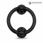 Ring Door Knocker 95x100mm Black Antique Cast Iron with Fixings
