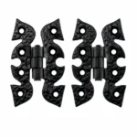 Butterfly Snake Hinges 70x45mm Ornate Antique Black Door Gate Pair