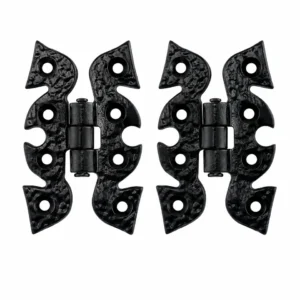 Butterfly Snake Hinges 70x45mm Ornate Antique Black Door Gate Pair
