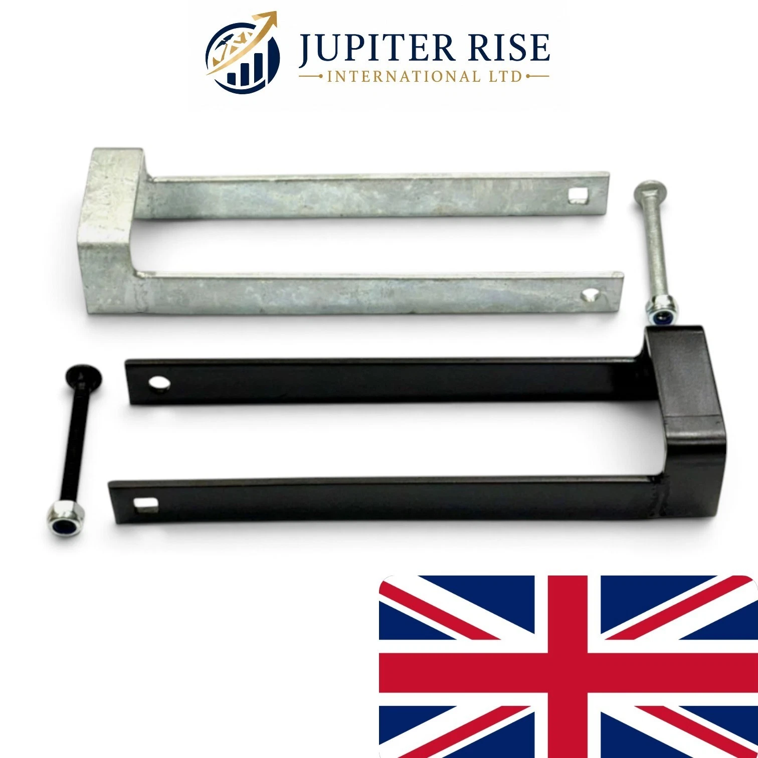 0 Throw Over Loop Gate Latch 12" 14" Heavy Duty Farm Field Gate Black Galvanised - Image 1