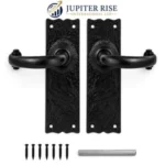 Black Antique Cast Iron Door Handle Lever Latch or Lock Traditional 155mm
