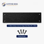 Cast Iron Letter Plate Antique Black 285x104mm Door Finger Push Plate