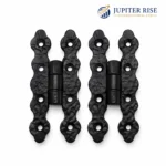 Antique Black Cast Iron Butterfly Hinges 40x90mm Cabinet Cupboard Pair