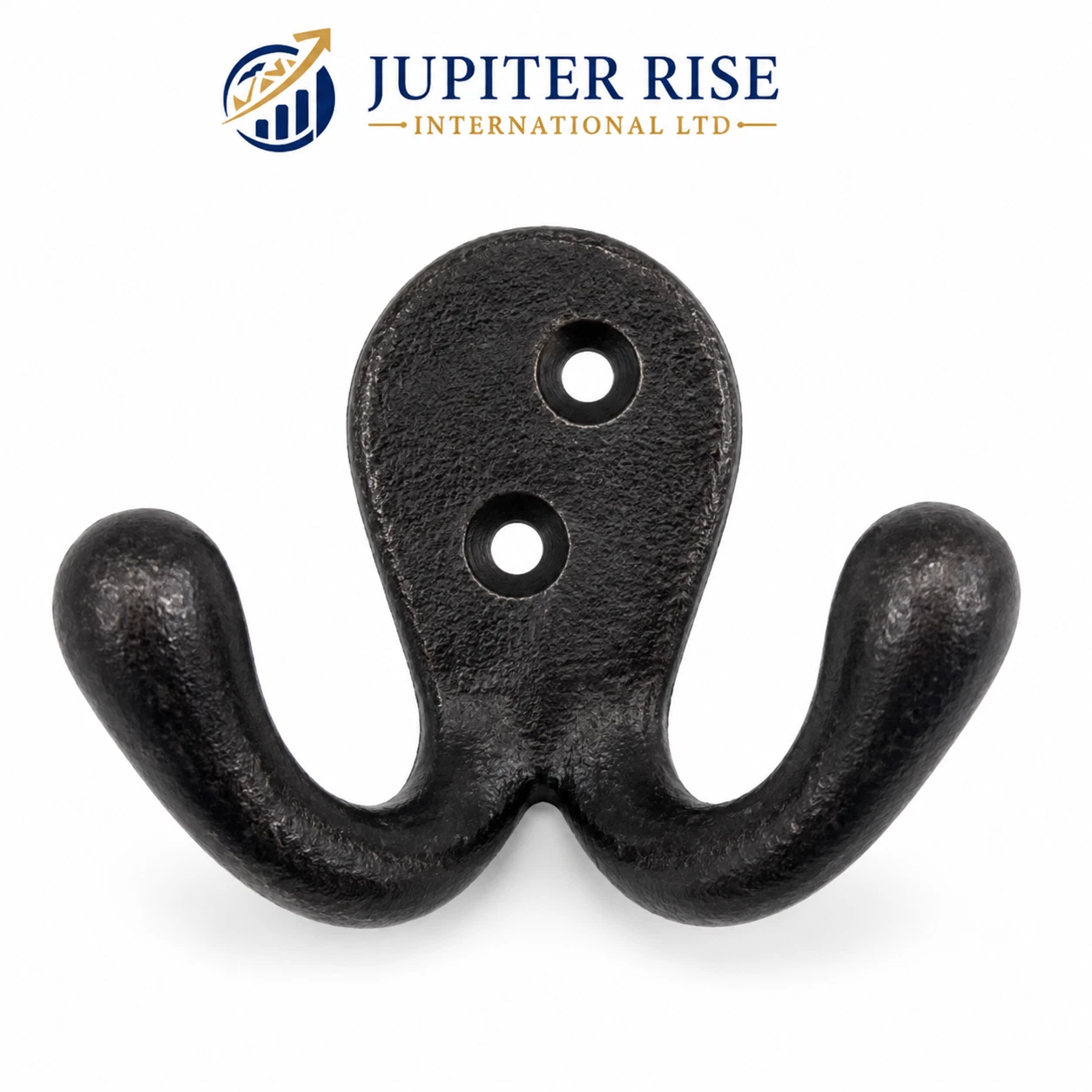 0 5x Double Coat Hooks Wall Mounted 75x50mm Vintage Robe Towel Clothes - Image 1