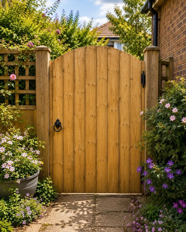 0 Heavy Duty Feather Edge Garden Gate | Dome & Straight | Made to Measure UK - Image 1