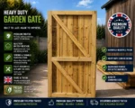 Heavy Duty Feather Edge Garden Gate | Dome & Straight | Made to Measure UK - Image 2