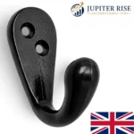 Cast Iron Wall Hooks 5 Pack Vintage Black Coat Robe Towel Hat - Image 2