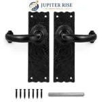 Black Antique Cast Iron Door Handle Lever Latch or Lock Traditional 155mm - Image 2