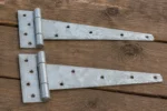 Heavy Duty Galvanised Tee Hinge Pair 12" 18" 24" Wooden Garden Gate Shed Door Wi - Image 2
