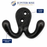 5x Double Coat Hooks Wall Mounted 75x50mm Vintage Robe Towel Clothes - Image 2