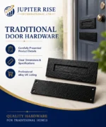 Cast Iron Letter Plate Antique Black 285x104mm Door Finger Push Plate - Image 12
