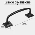 Cast Iron Pull Handle Black Antique 10" 12" Pub Style Door Gate Shed - Image 10