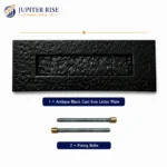 Cast Iron Letter Plate Antique Black 285x104mm Door Finger Push Plate - Image 14