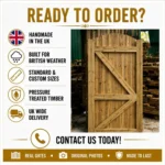 Heavy Duty Feather Edge Garden Gate | Dome & Straight | Made to Measure UK - Image 16