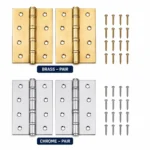 4" 100mm Stainless Steel External Internal Ball Bearing Door Hinges Heavy Duty - Image 3
