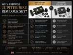 Black Rim Lock Set 6" x 4" Shed Gate Door Lock with Knobs 2 Keys & Fixings - Image 3