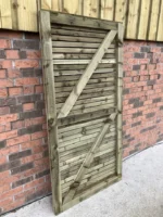 SUPER HEAVY DUTY VENETIAN GARDEN GATE SINGLE SIDE TIMBER WOODEN CUSTOM DOOR - Image 2