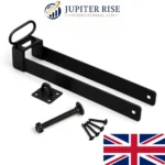 Throw Over Gate Loop Handle Lockable 18" for 3" Wide Field Farm Gates Black/Galv - Image 3
