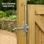 Self Locking Auto Gate Catch Hunting Type Galvanised Long Lever Striker Hardware - Image 2