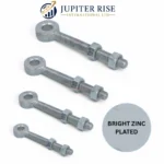 Adjustable Gate Eye Bolt Zinc Plated Heavy Duty 12mm 16mm 19mm 22mm with Nuts - Image 3