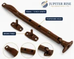 Casement Window Stay 10" 250mm Brown Metal Wooden Window Frame - Image 3