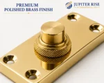 Door Bell Push Button Polished Brass Gold Front Door Press Button - Image 3