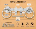 Heavy Duty Garden Gate Hinge & Hardware Set – Galvanised or Standard - Image 21