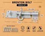 Heavy Duty Garden Gate Hinge & Hardware Set – Galvanised or Standard - Image 23