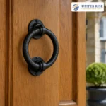 Ring Door Knocker 95x100mm Black Antique Cast Iron with Fixings - Image 4