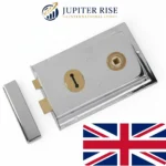 Traditional Rim Lock 6 x 4 Inch with 2 Keys & Screws Shed Gate Door Black Brass - Image 4