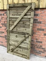 SUPER HEAVY DUTY VENETIAN GARDEN GATE SINGLE SIDE TIMBER WOODEN CUSTOM DOOR - Image 3
